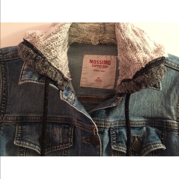 MOSSIMO SUPLY CO hoodie long sleeve Jean jacket S - Picture 5 of 8